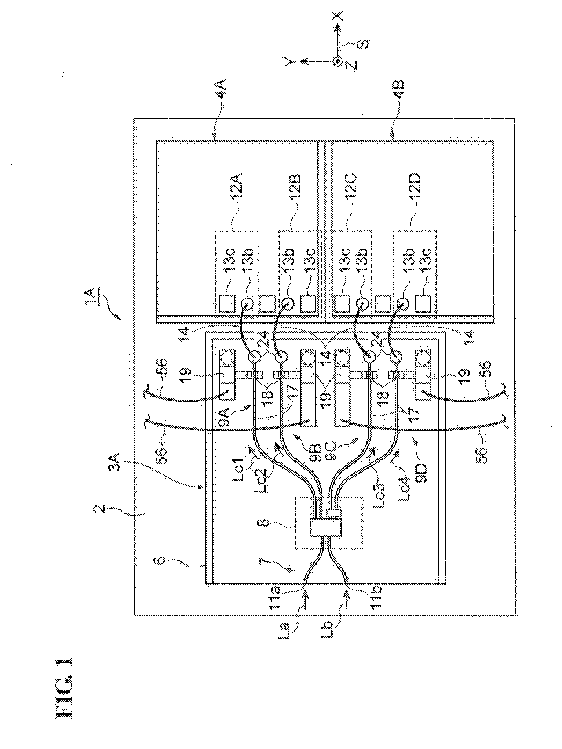 Optical-to-electrical converter unit and semiconductor light-receiving device