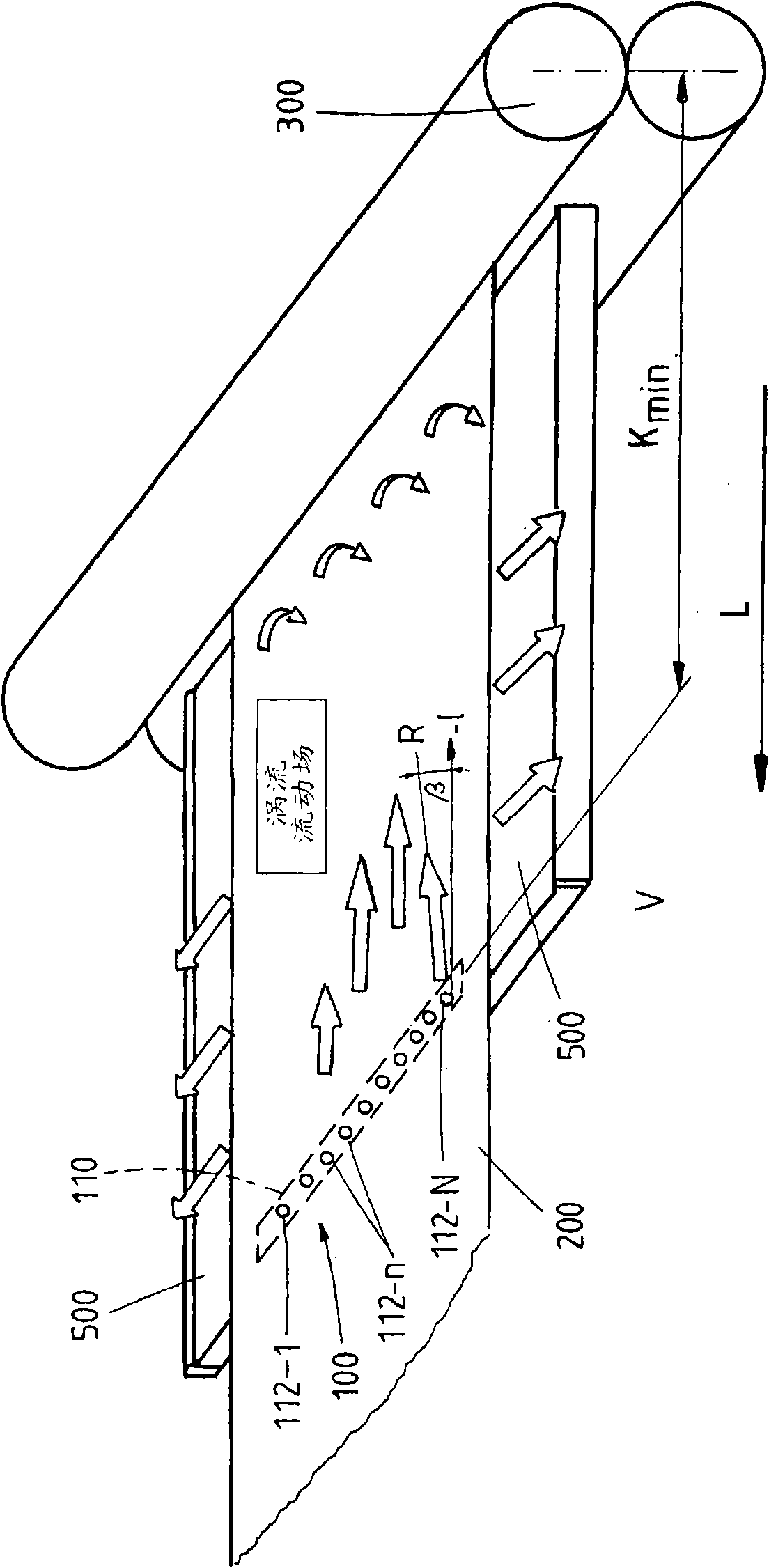 Cooling device for cooling a metal strip