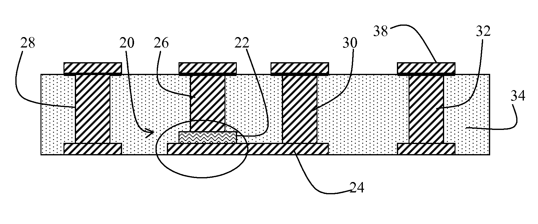 Thin film capacitors embedded in polymer dielectric