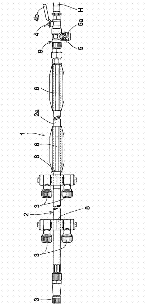 Anti-freezing spray rod