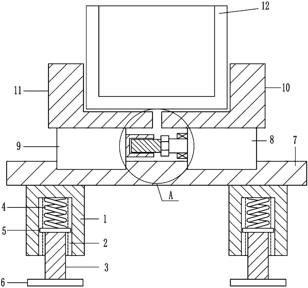 Pouring die storing device for steel manufacturing