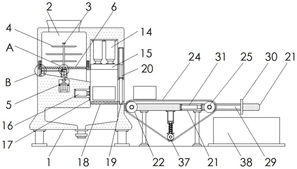 Crushing and compacting device capable of achieving automatic stacking and used for solid waste treatment