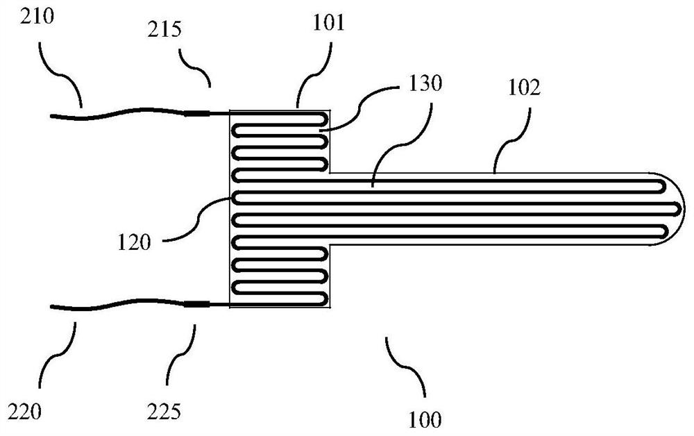 Luminous body assembly and device for treating male erectile dysfunction based on laser irradiation