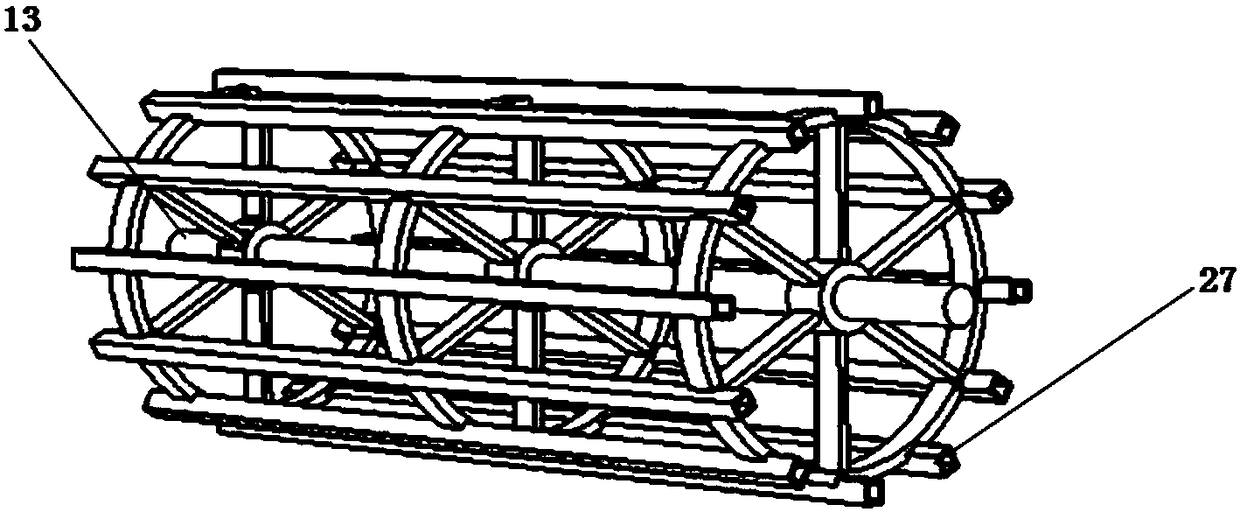 Multi-tangential-flow drum corn threshing and cleaning device