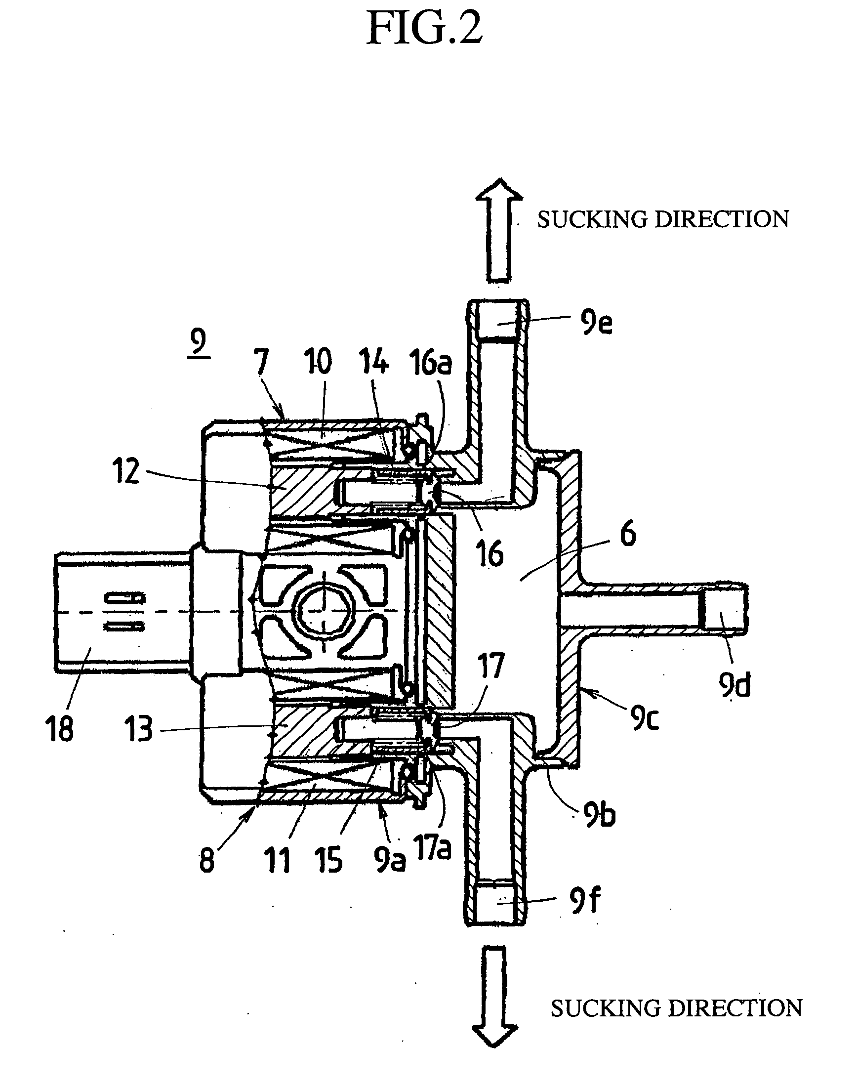 Fuel-Evaporated Gas Processing System and Electromagnetic Valve Device