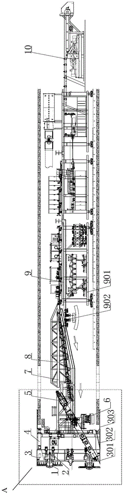 Shield tunneling machine for ultralarge U-shaped cross sections