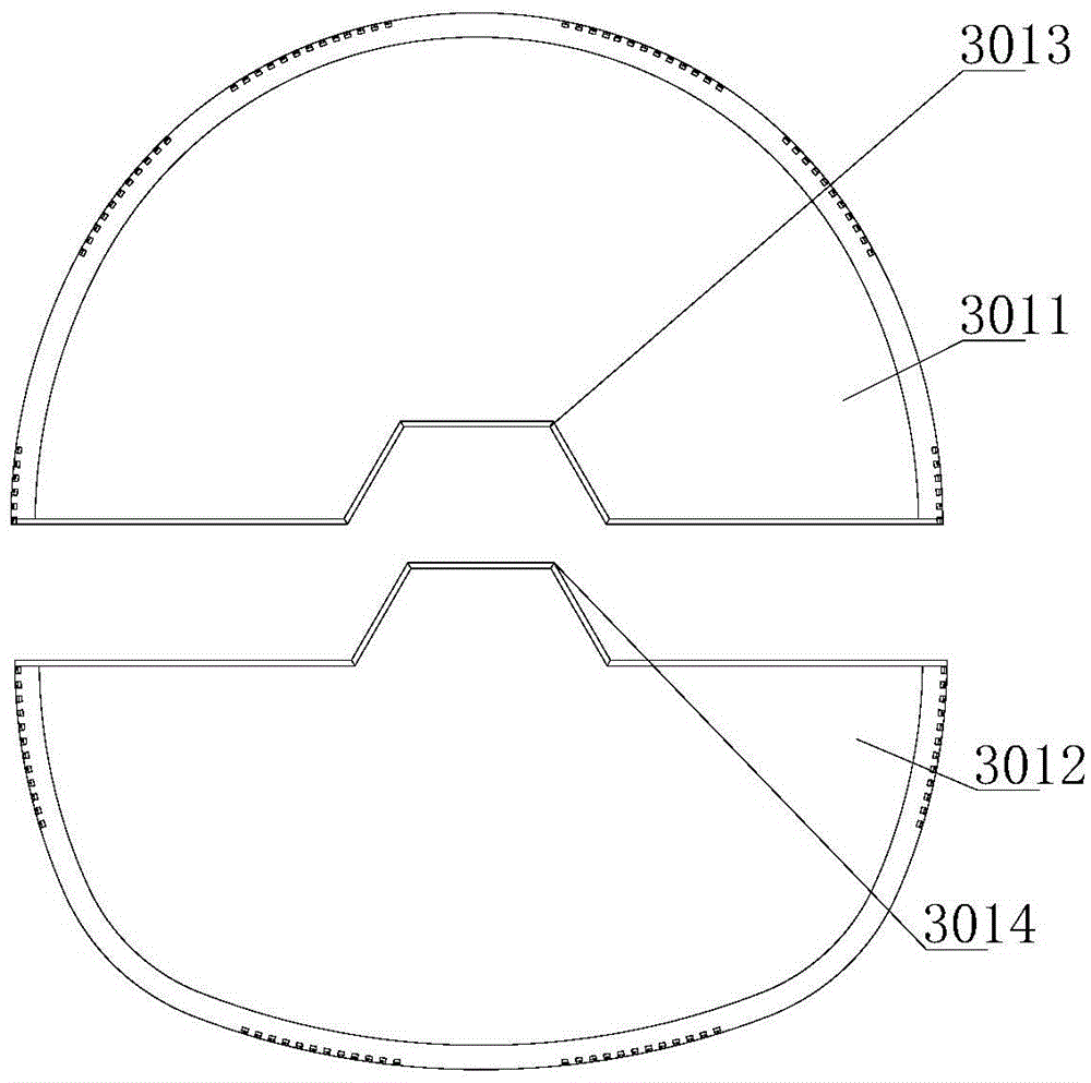 Shield tunneling machine for ultralarge U-shaped cross sections