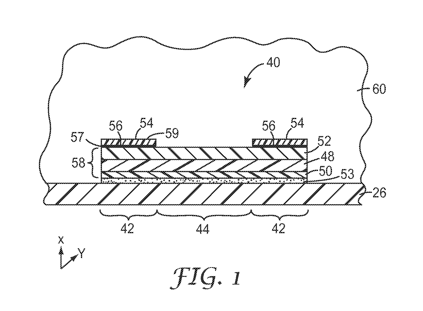 Sensor comprising a masking layer adhesive