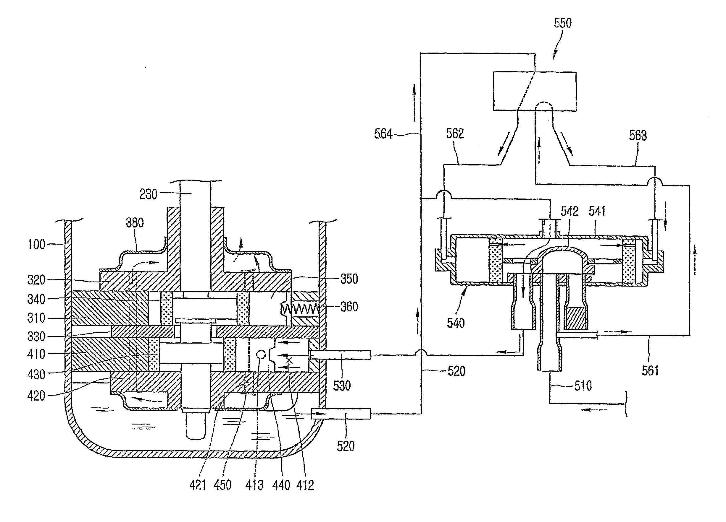 Capacity varying type rotary compressor and refrigeration system having the same