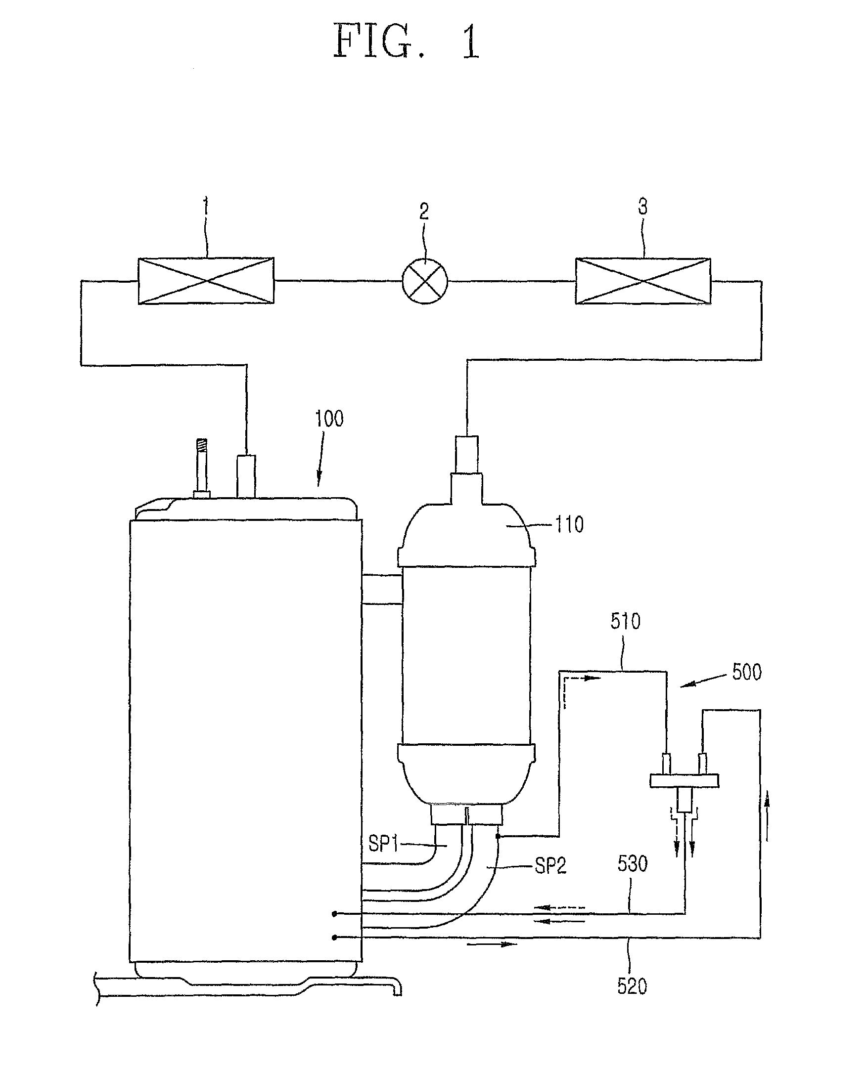 Capacity varying type rotary compressor and refrigeration system having the same