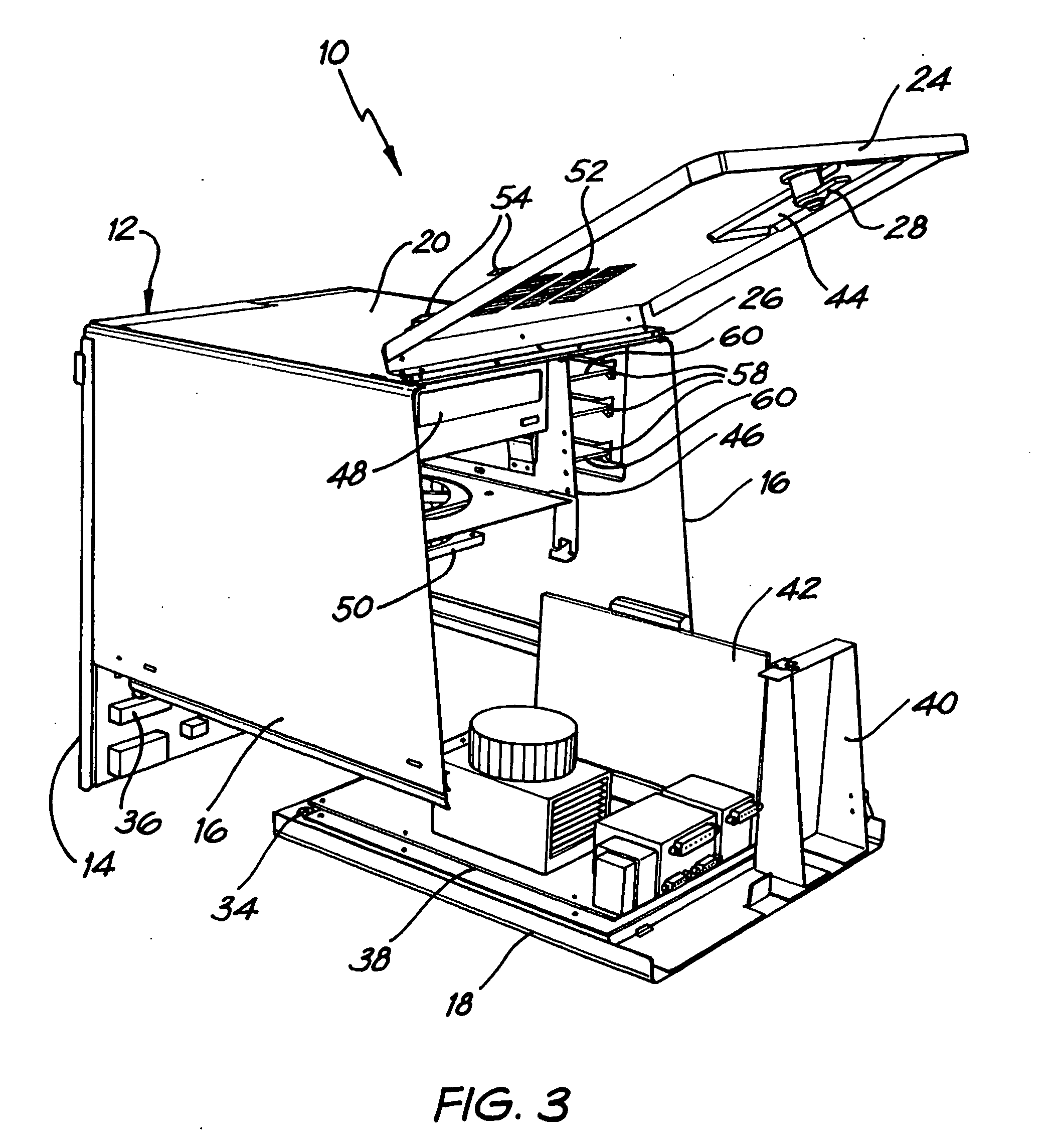 Gaming Machine Electronics Enclosure