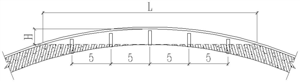 Continuous pouring method for preventing cracking of arch part of large-volume concrete of huge-span underground cavern