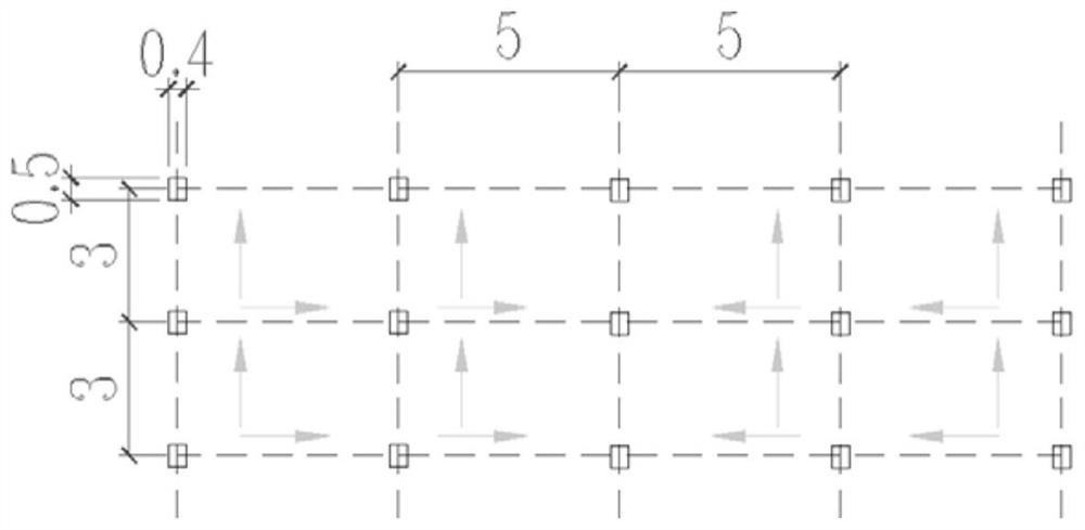 Continuous pouring method for preventing cracking of arch part of large-volume concrete of huge-span underground cavern