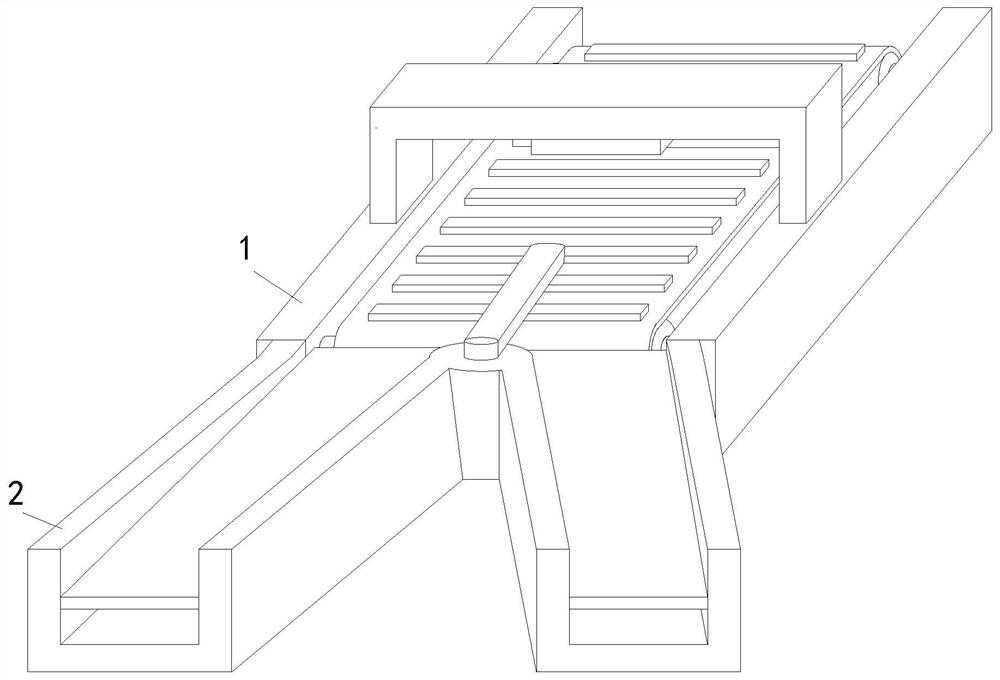 Device for automatically stacking drilled circuit boards according to expansion and contraction