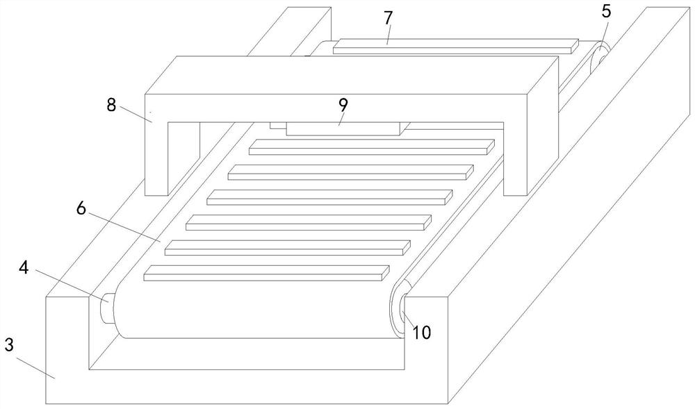 Device for automatically stacking drilled circuit boards according to expansion and contraction