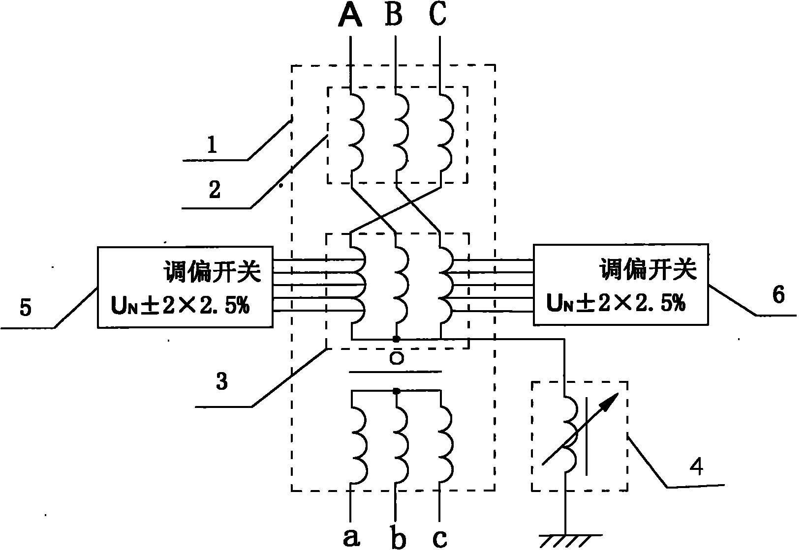 Method for controlling compensated power network neutral point displacement voltage by grounding bidirectional offset-regulating switch