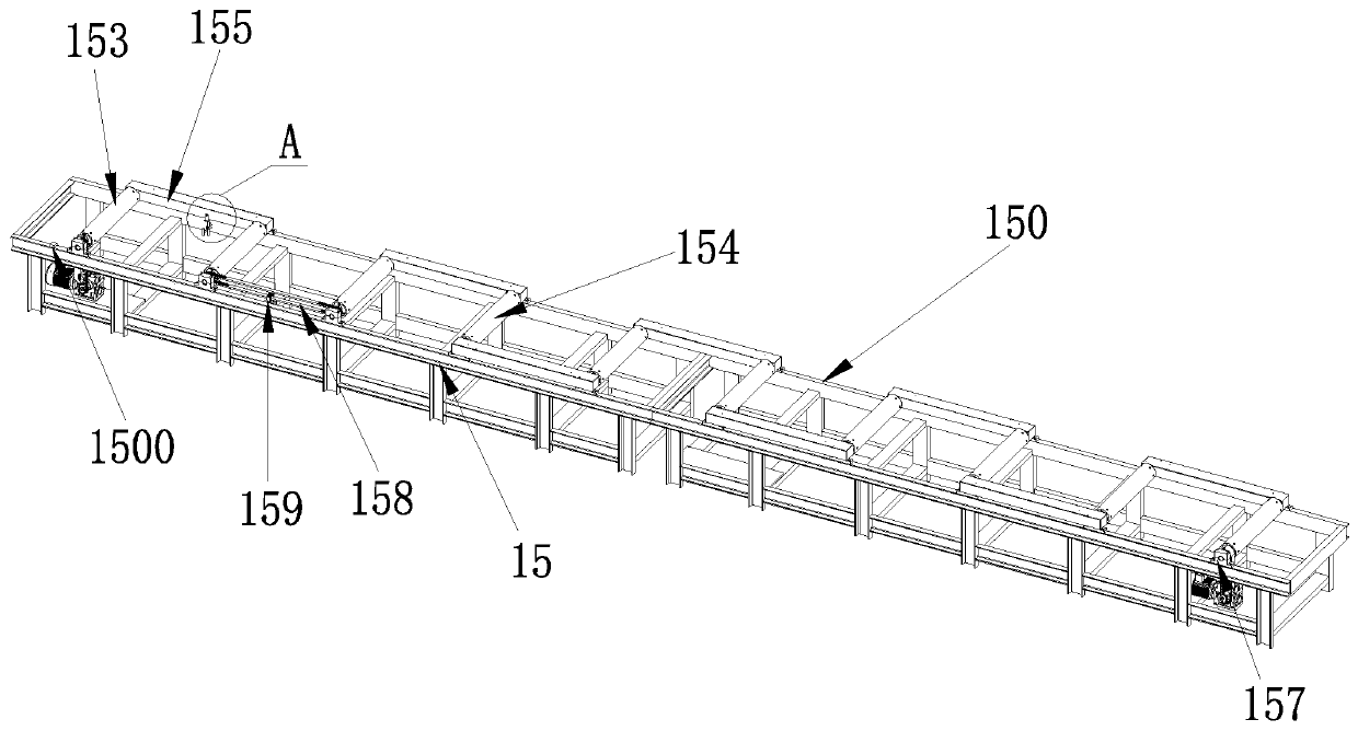 Feeding roller bed of chamfering machine