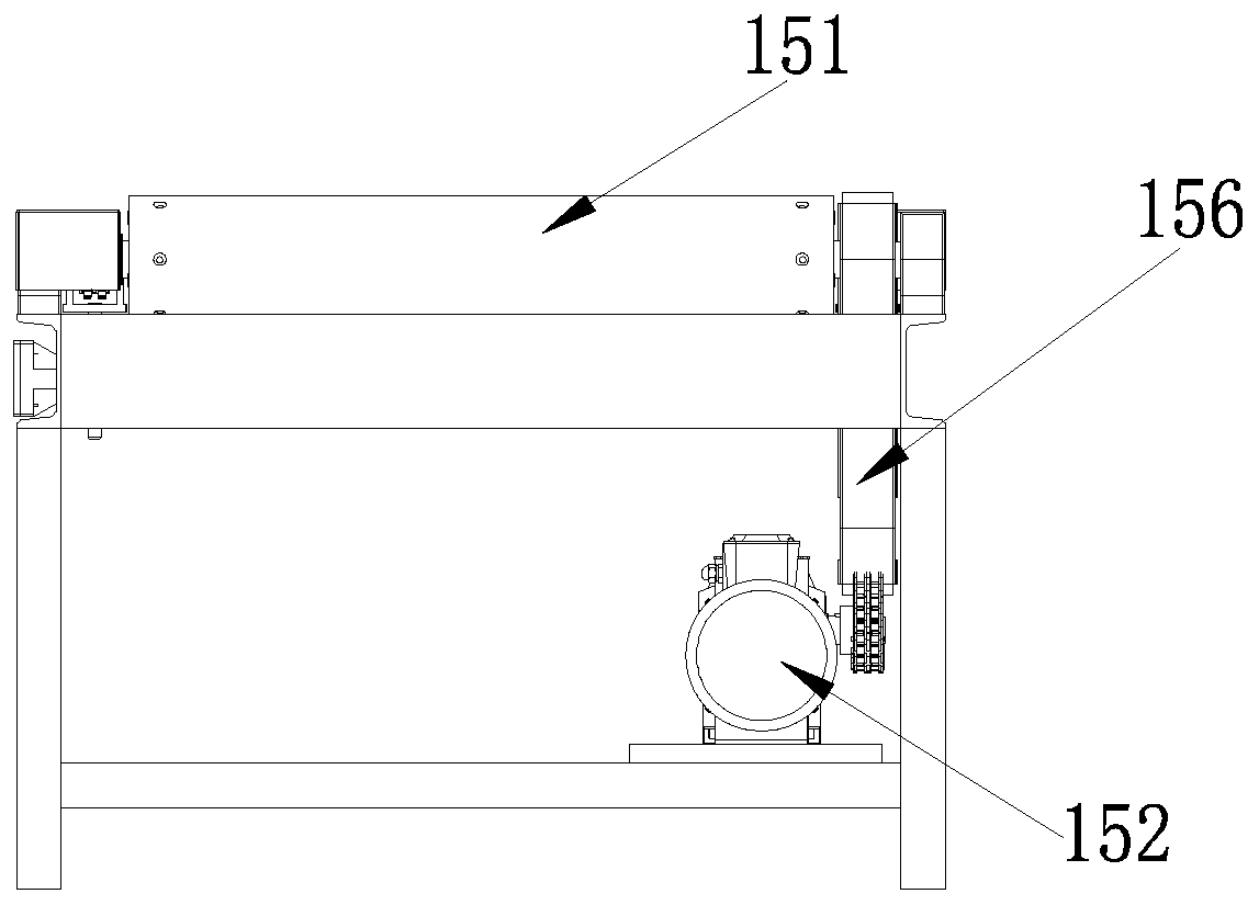 Feeding roller bed of chamfering machine