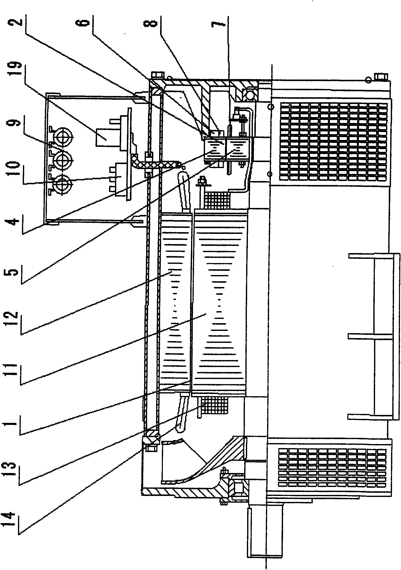 Overall salient type intermediate-frequency brushless excitation synchronous generator