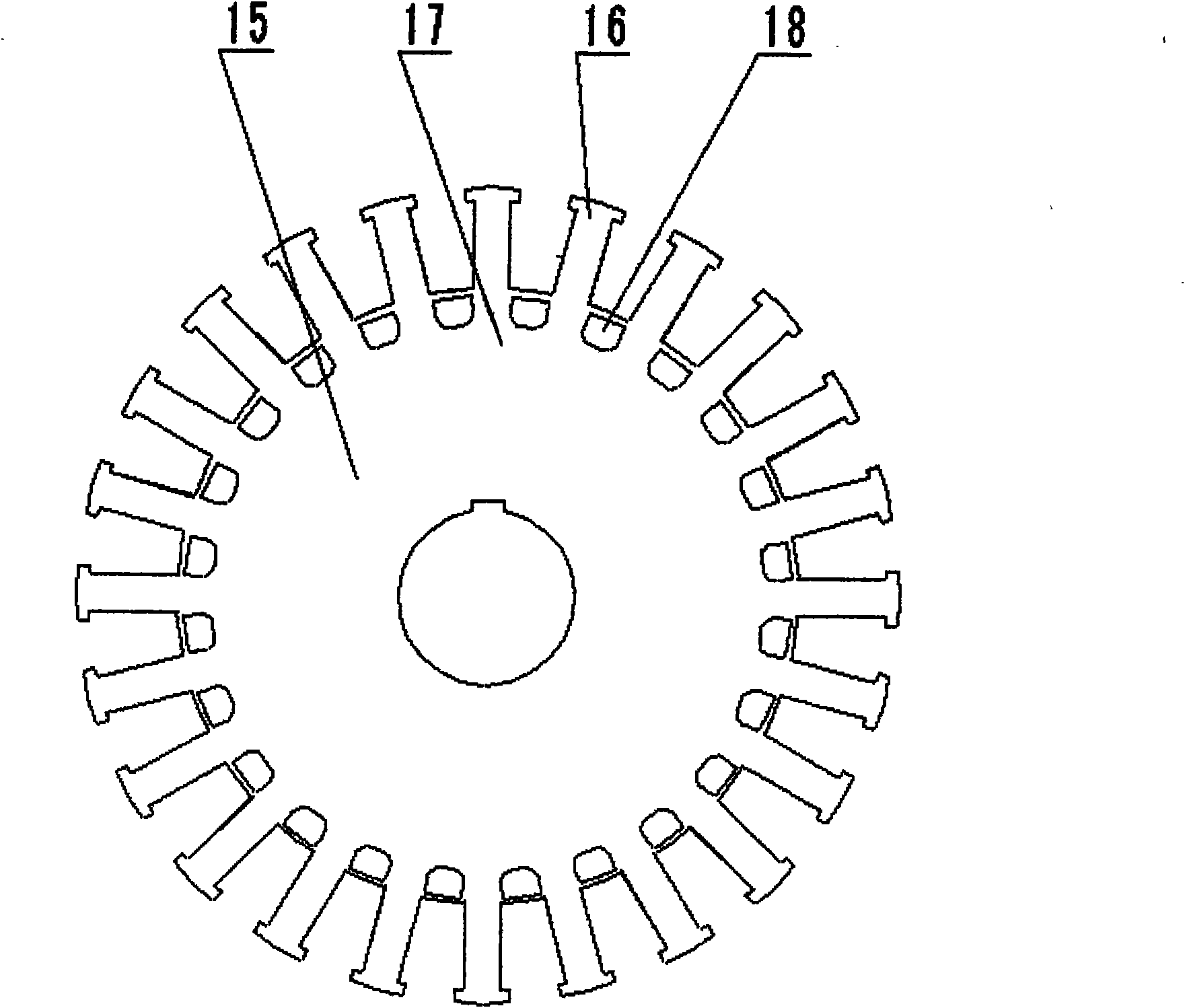 Overall salient type intermediate-frequency brushless excitation synchronous generator