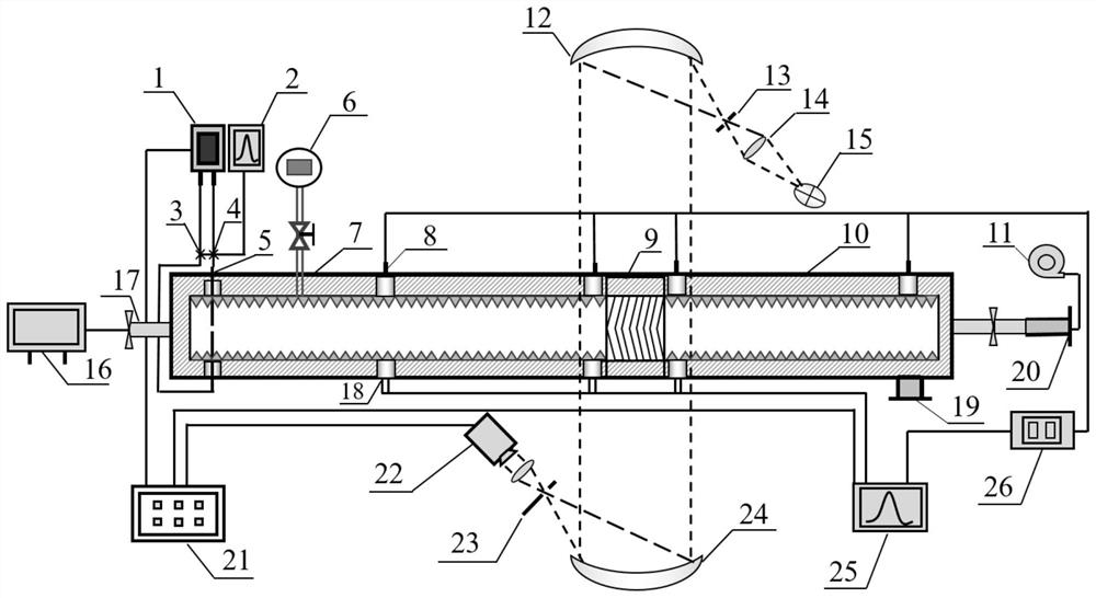 Visual test device for accurately testing effect of flammable gas unsteady detonation flame arrester