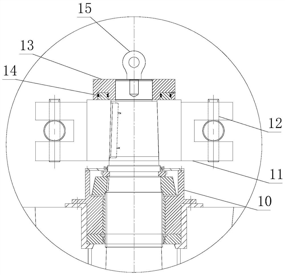 Large ship rudderstock assembly dismounting tool and dismounting method thereof