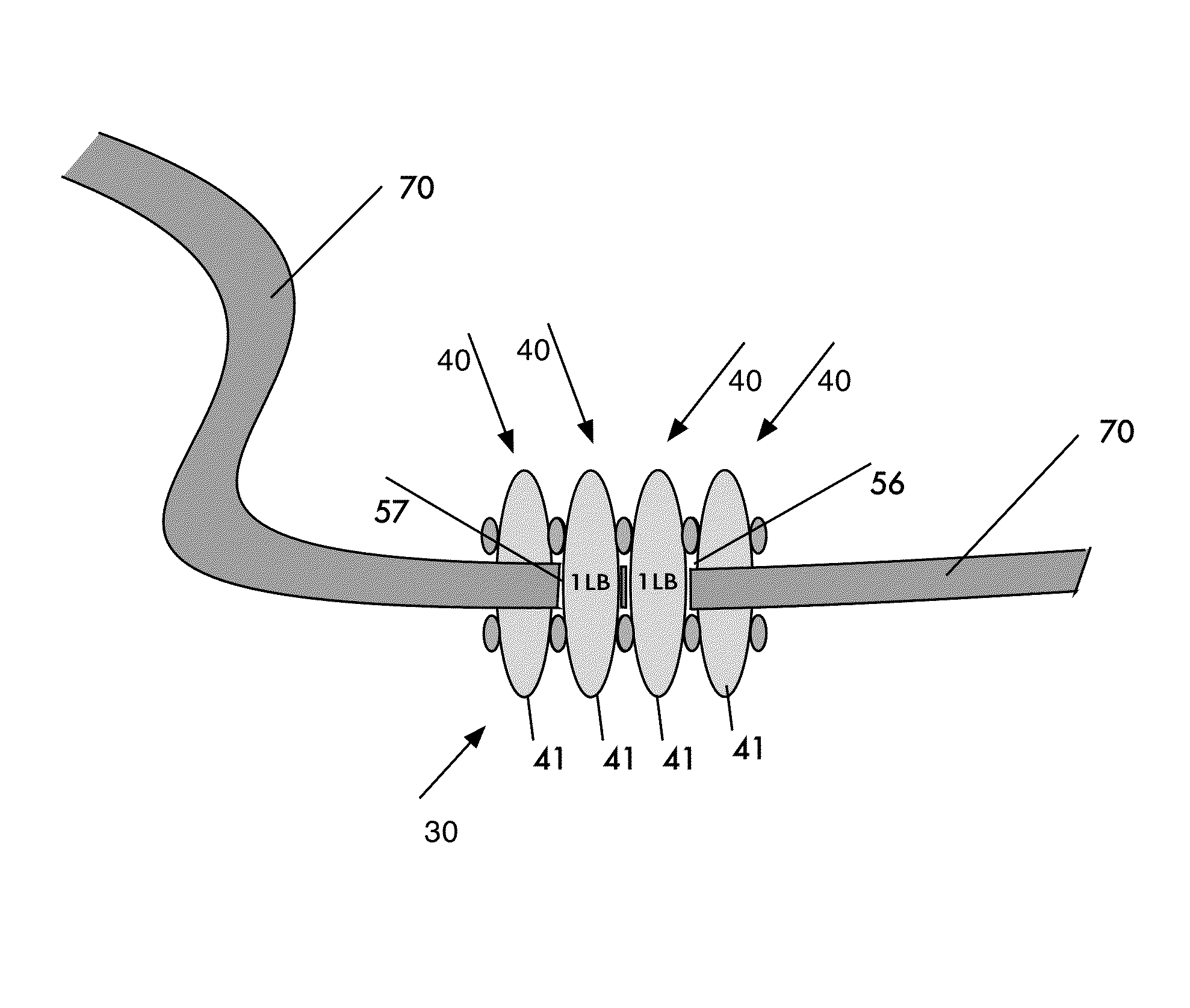 Method and apparatus for a modular underwater weighting system