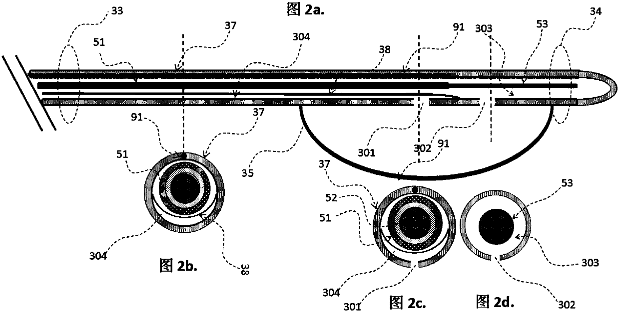 Internal cooling microwave catheter capable of monitoring temperature in real time and system