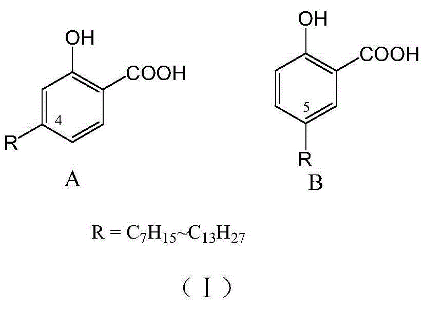 Long-chain alkyl salicylic acid and application thereof in preparing oncomelania killing preparation