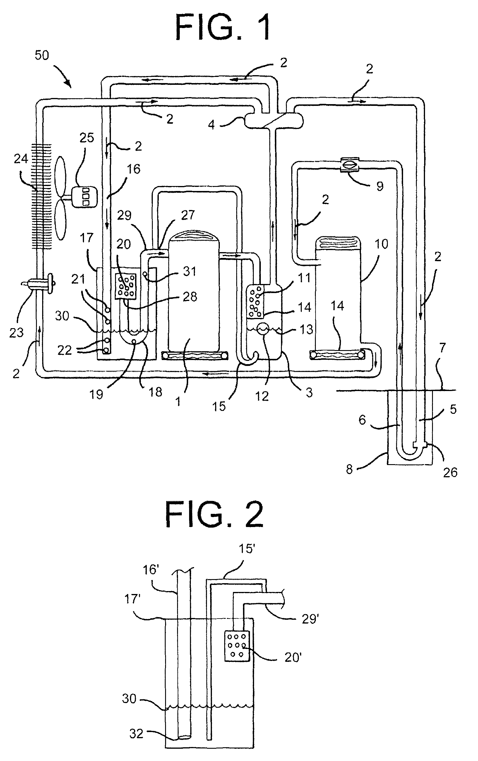 DX system with filtered suction line, low superheat, and oil provisions