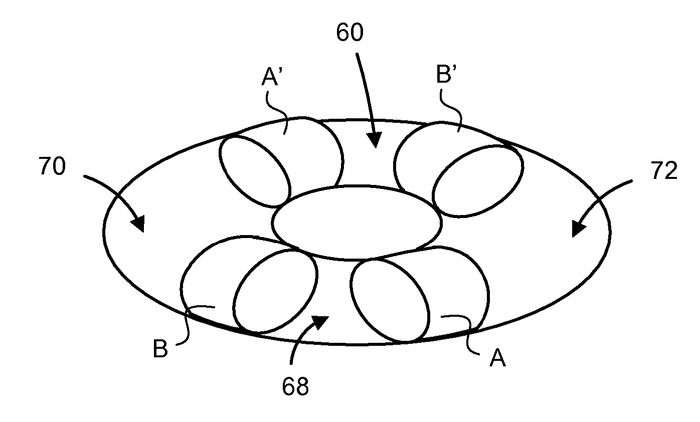 Differential with guided feedback control for rotary opposed-piston engine