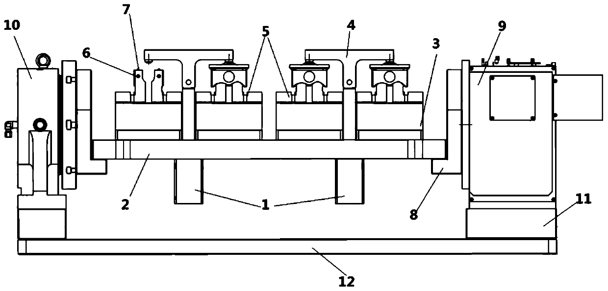 Forging piston four-station drilling clamp and machining method