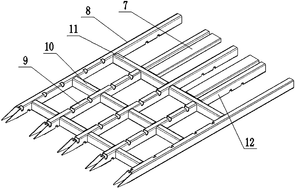 Container cargo handling movable bracket