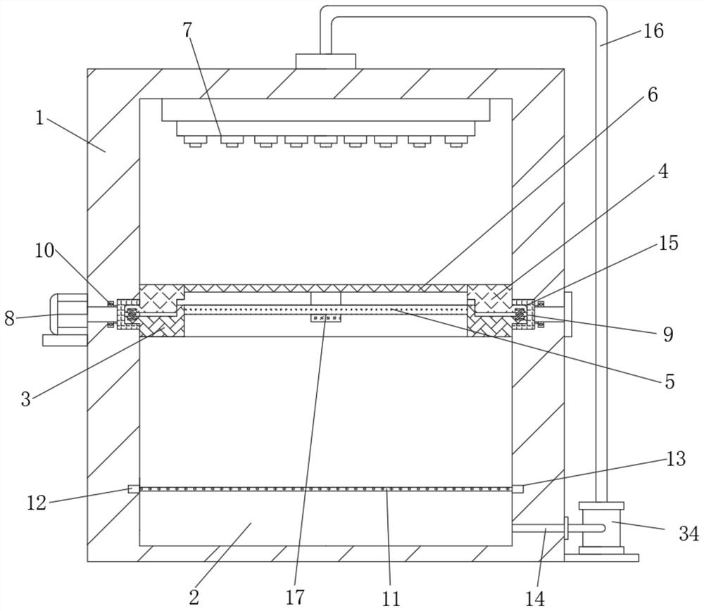 Spraying system for crude drug machining