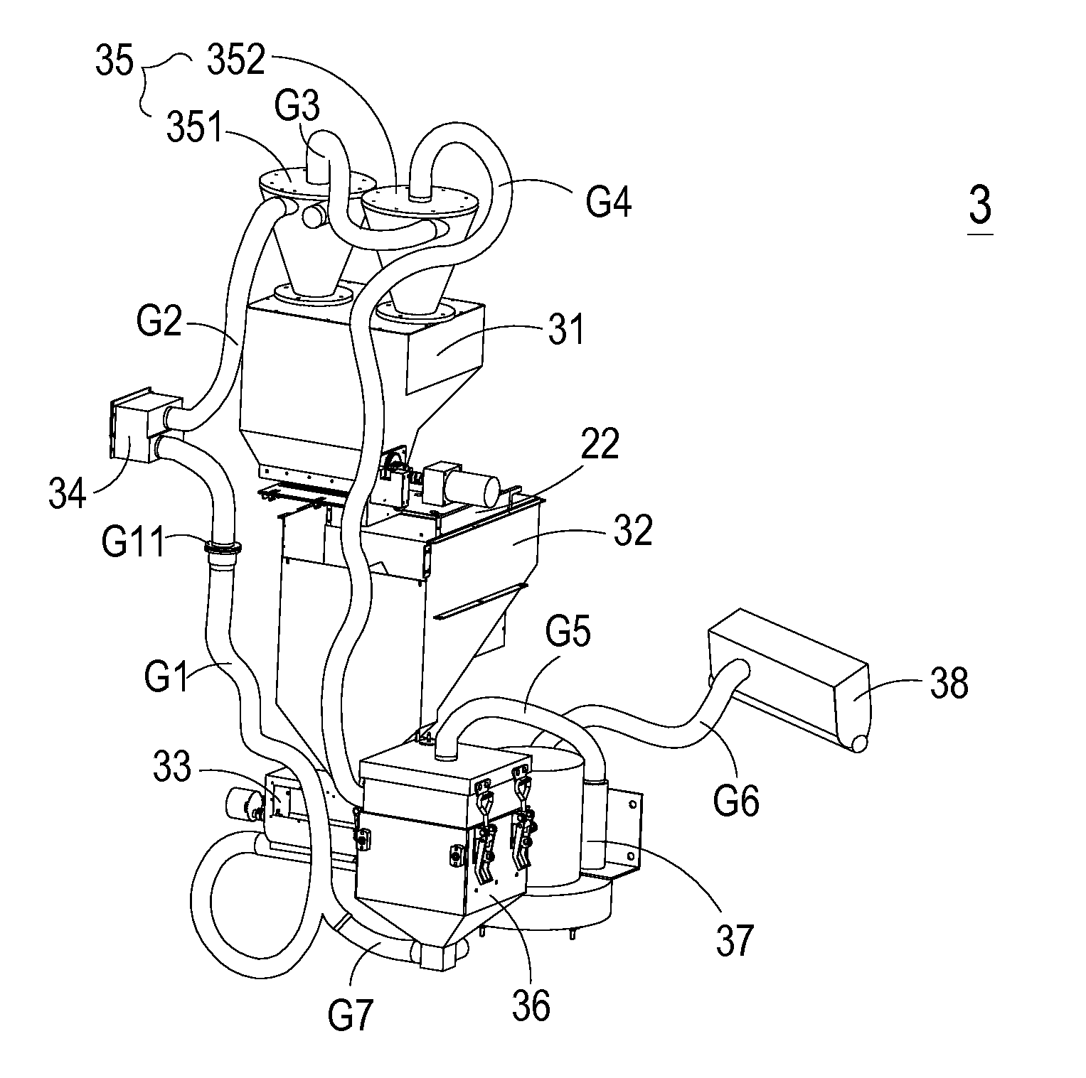 Powder recycling system