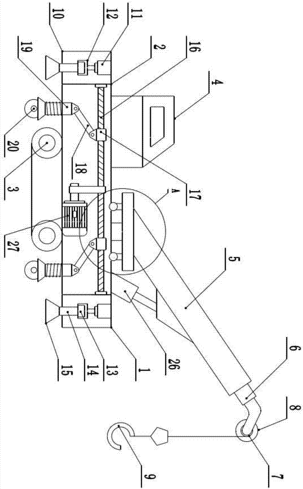 Lifting device with dual-purpose rolling-chain wheel