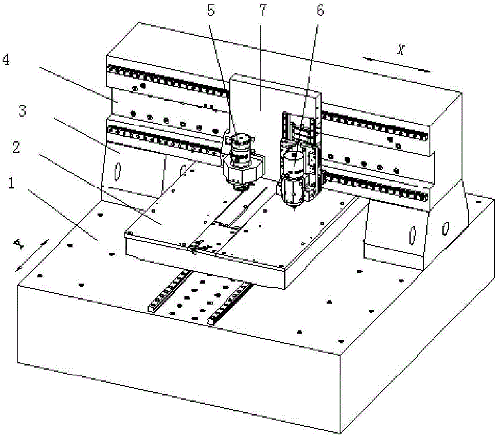 Drilling and milling dual-purpose machine and method for calibrating distances between shafts of drilling and milling dual-purpose machine