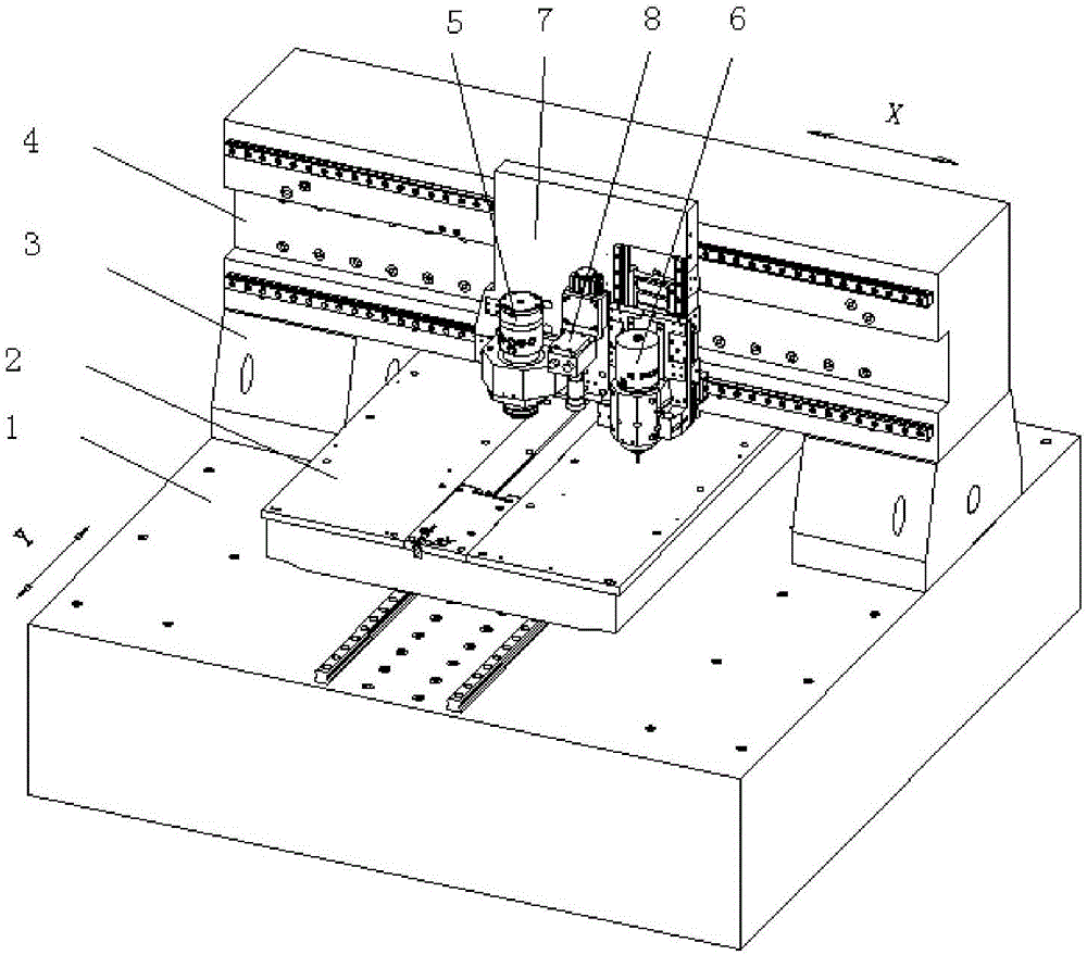 Drilling and milling dual-purpose machine and method for calibrating distances between shafts of drilling and milling dual-purpose machine