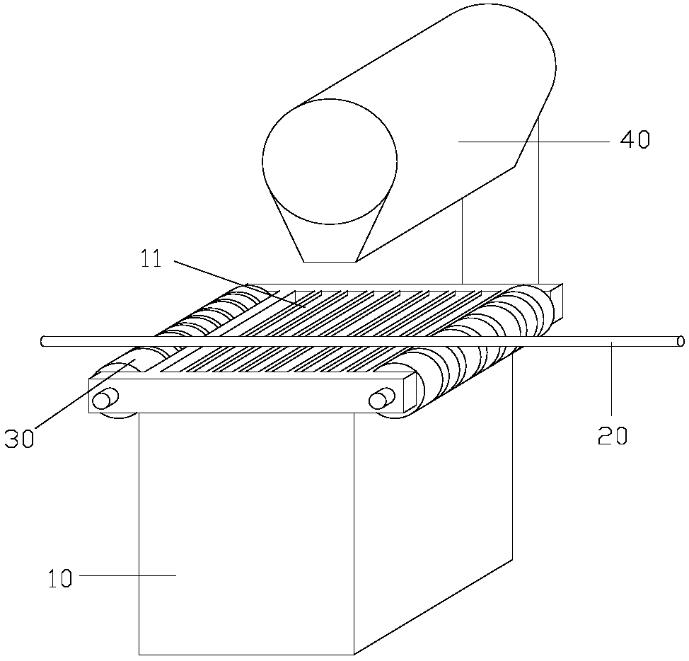 Strip-shaped plastic product drying device