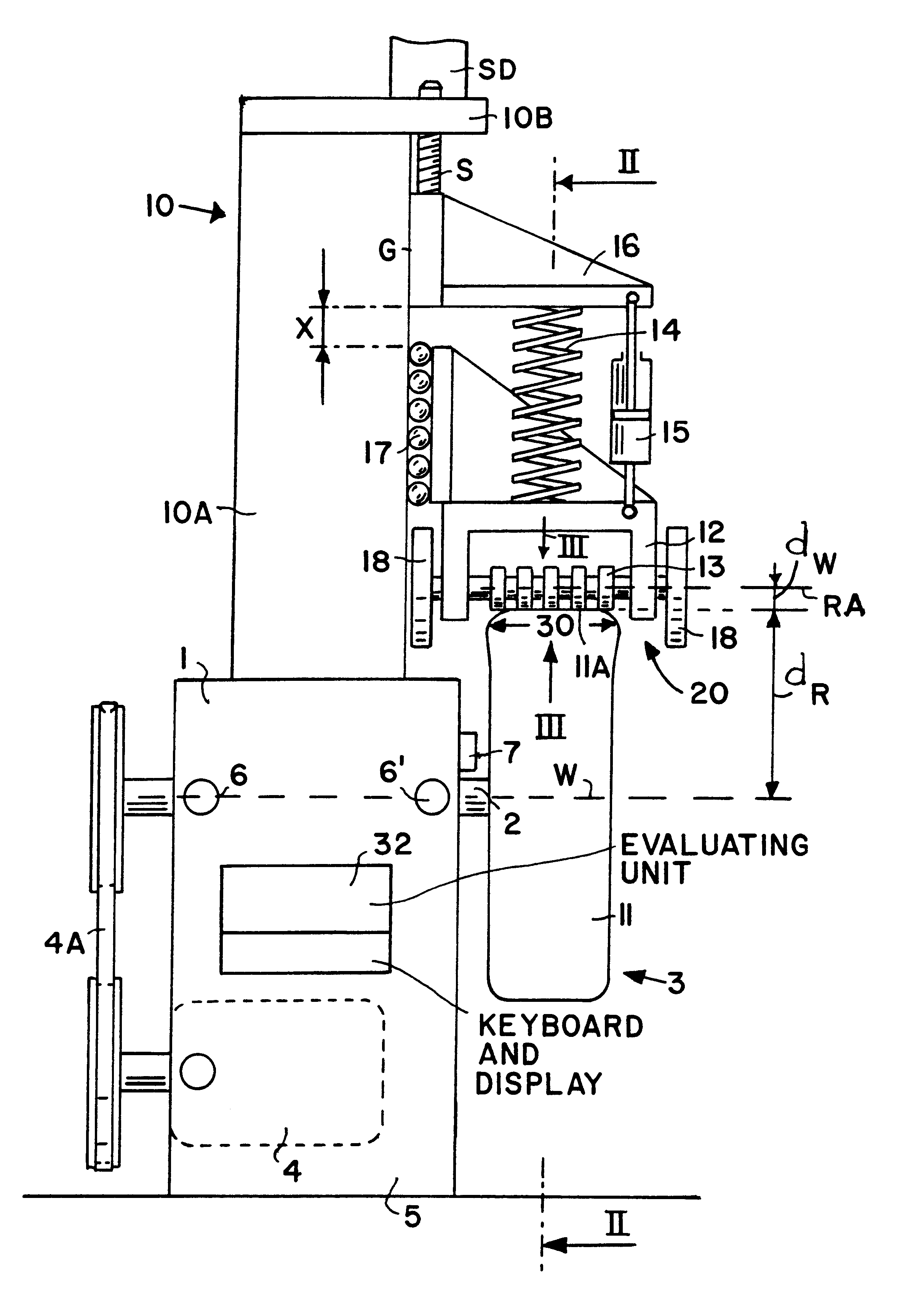 Method and apparatus for reducing vibrations transmitted to a vehicle from a wheel unit