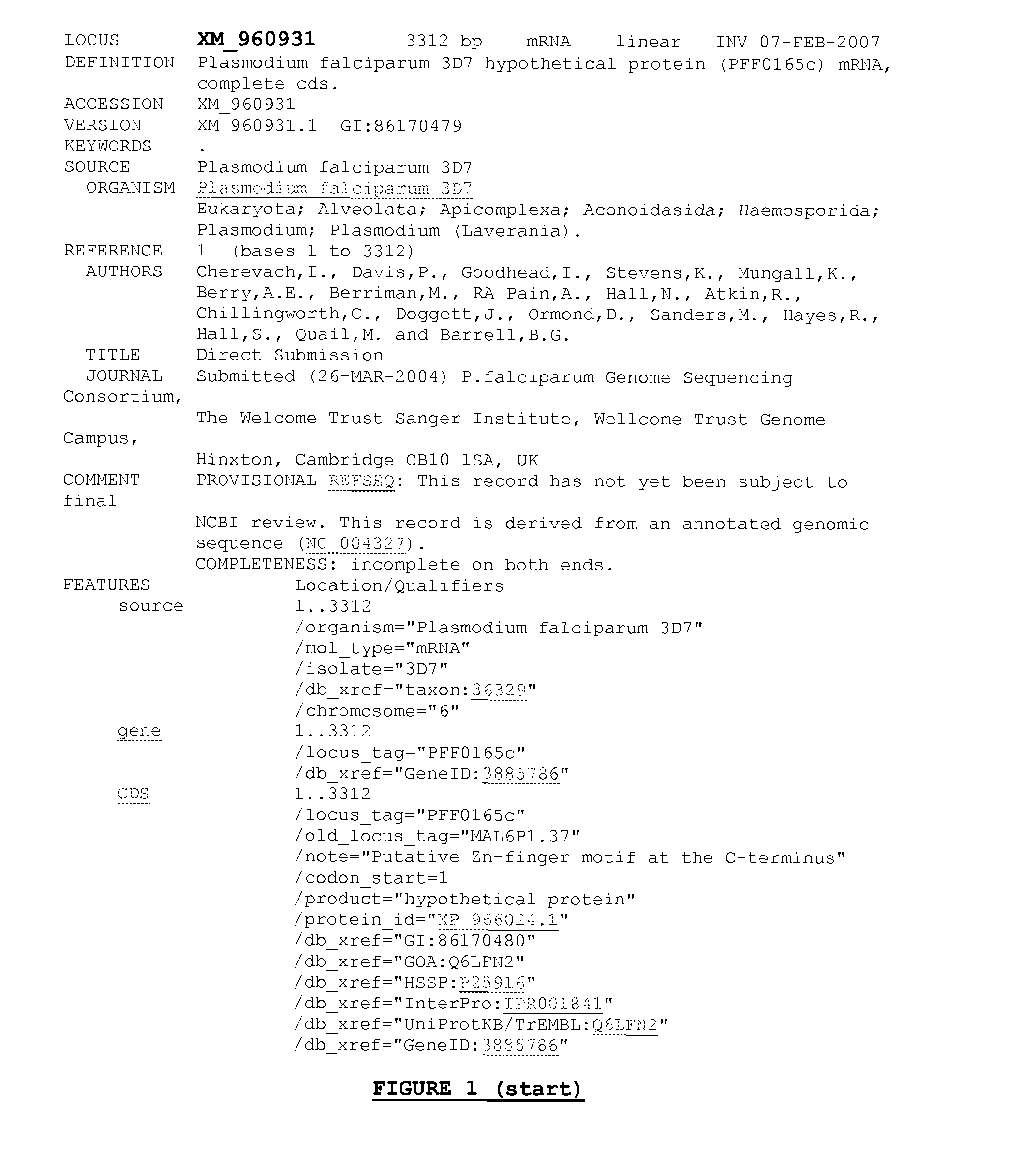 Sub-region of a plasmodium protein with improved vaccine potential, and medical uses thereof