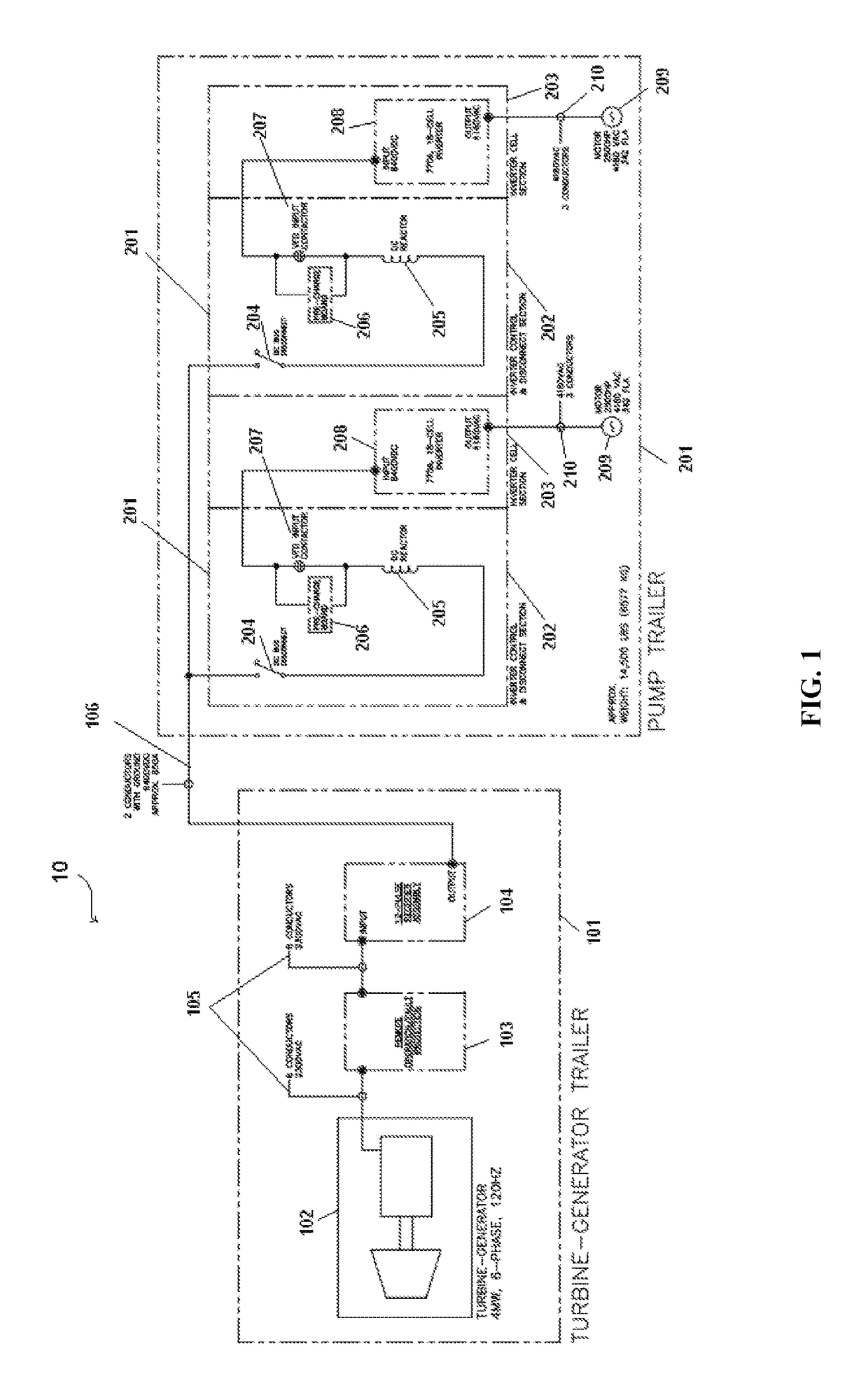 Power system for well service pumps