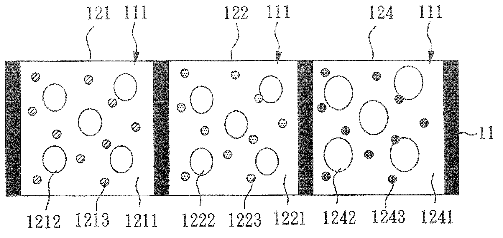 Patterning color conversion film and display device applying same