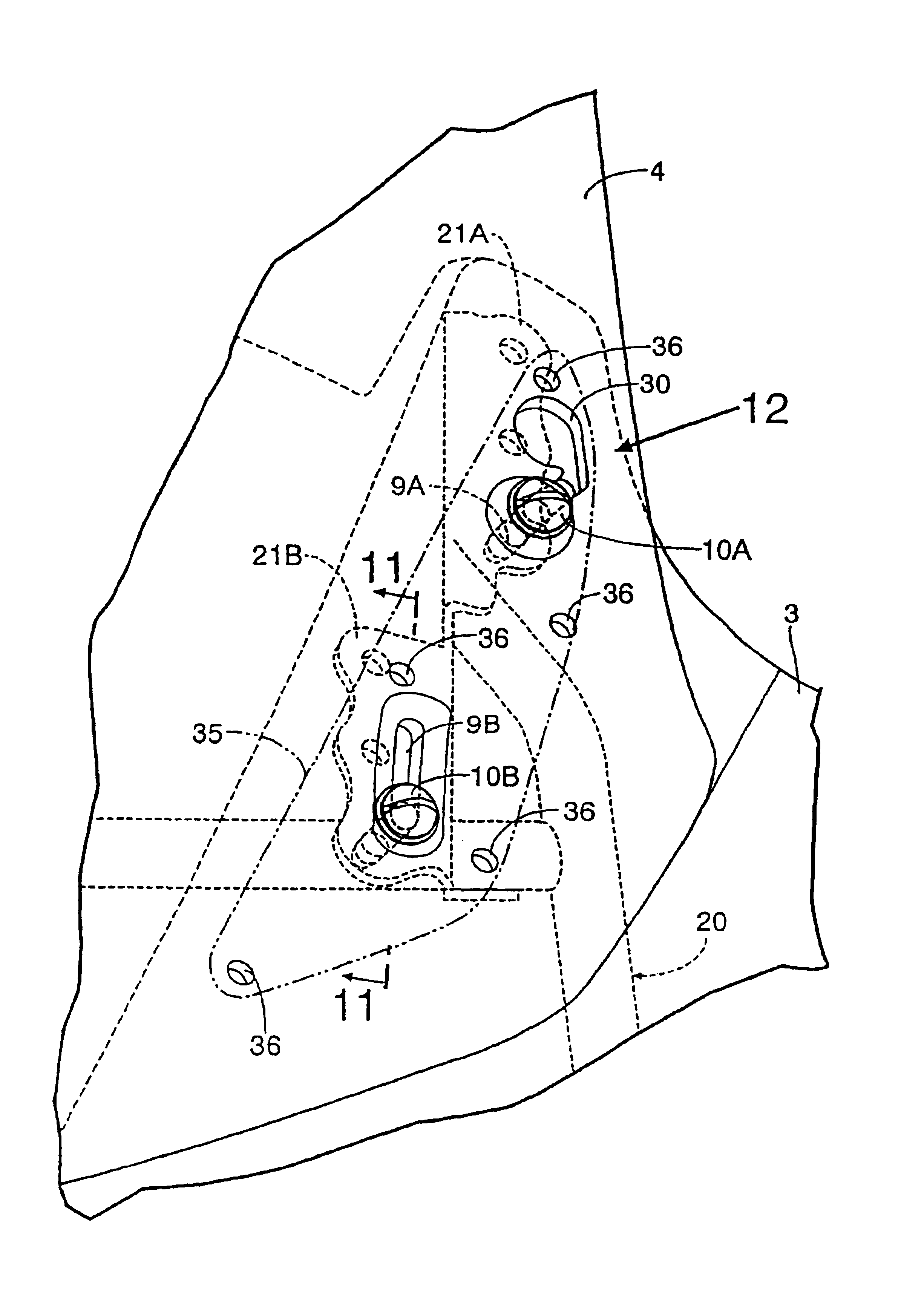 Windscreen mounting structure for a motorcycle