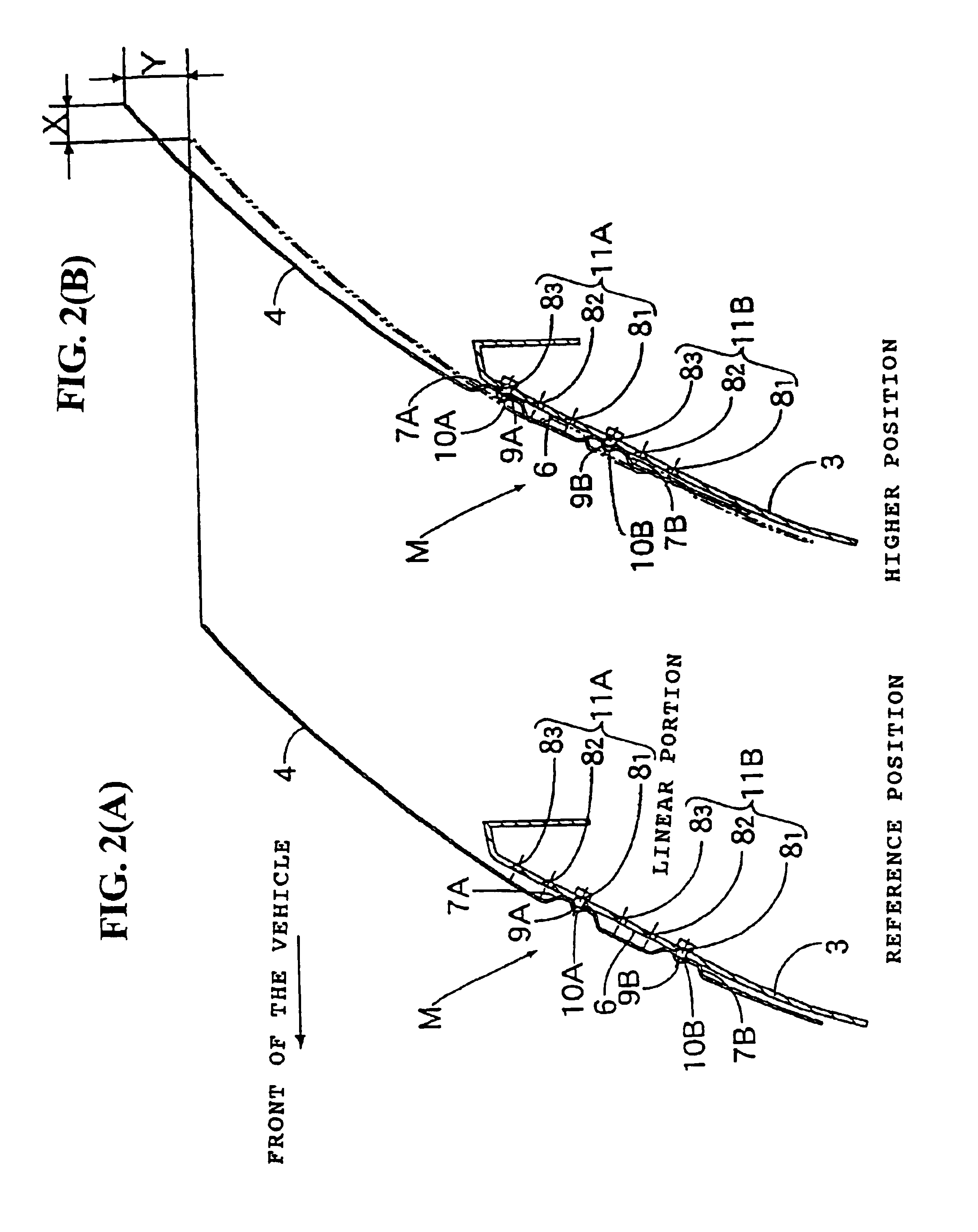 Windscreen mounting structure for a motorcycle