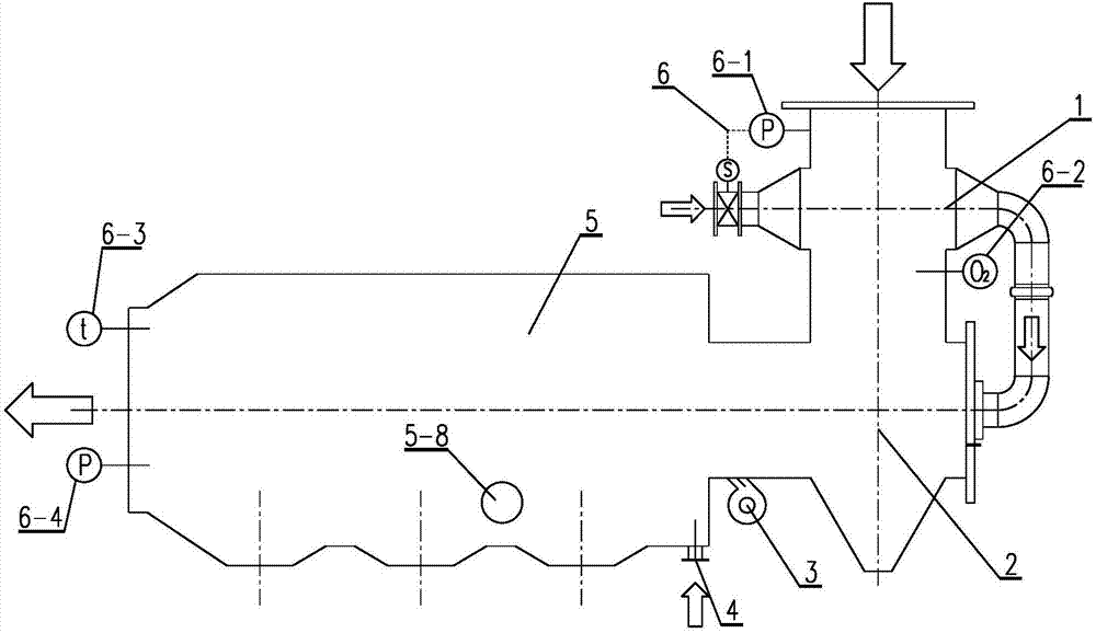 Device and process for treating waste gas of vanadium-titanium reducing rotary kiln