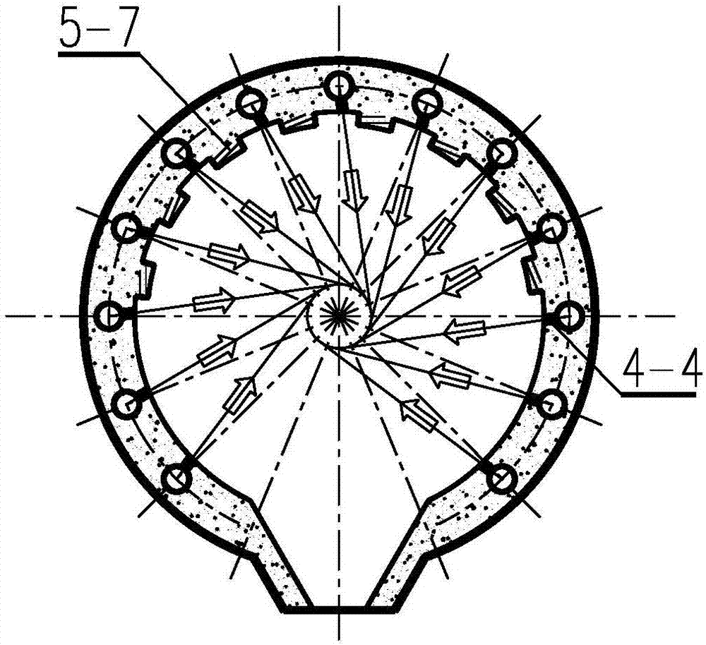 Device and process for treating waste gas of vanadium-titanium reducing rotary kiln