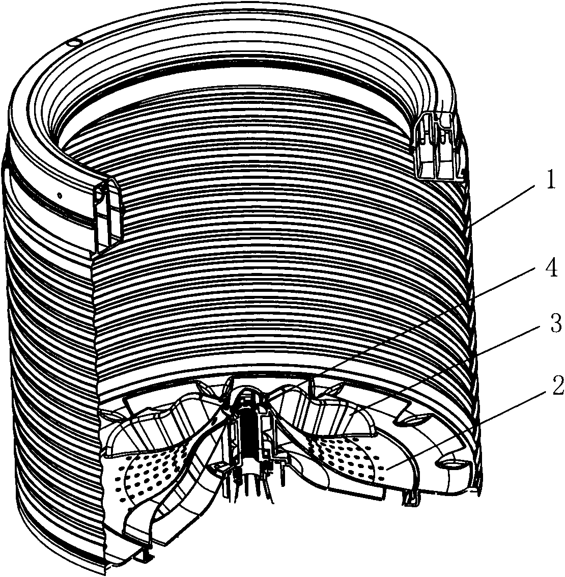 Uniform power washing method and washing machine