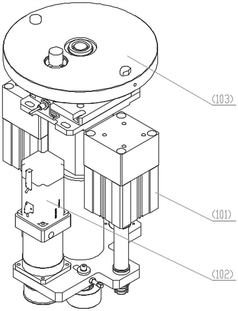 A device for pressing tire bolts capable of realizing multi-pressure head displacement