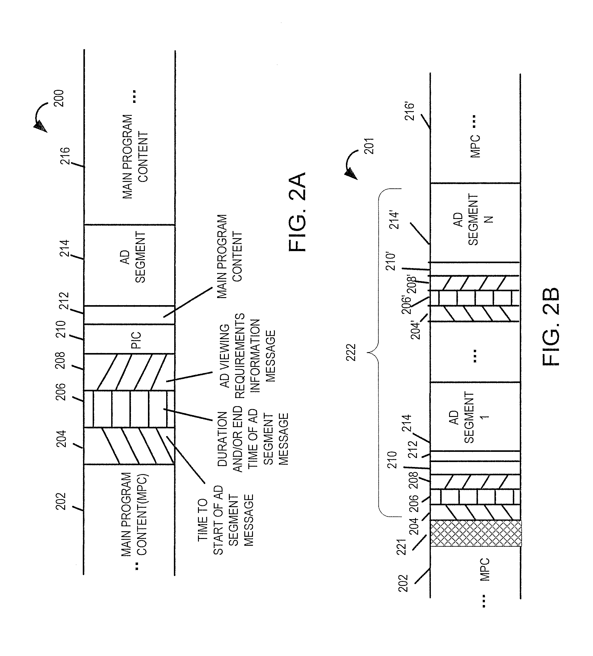 Use of multiple embedded messages in program signal streams